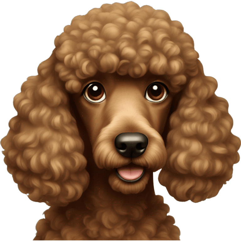 brown poodle emoji