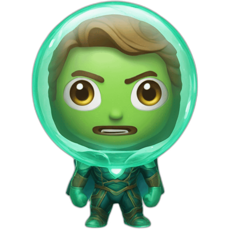 Electric bubble glass mysterio emoji