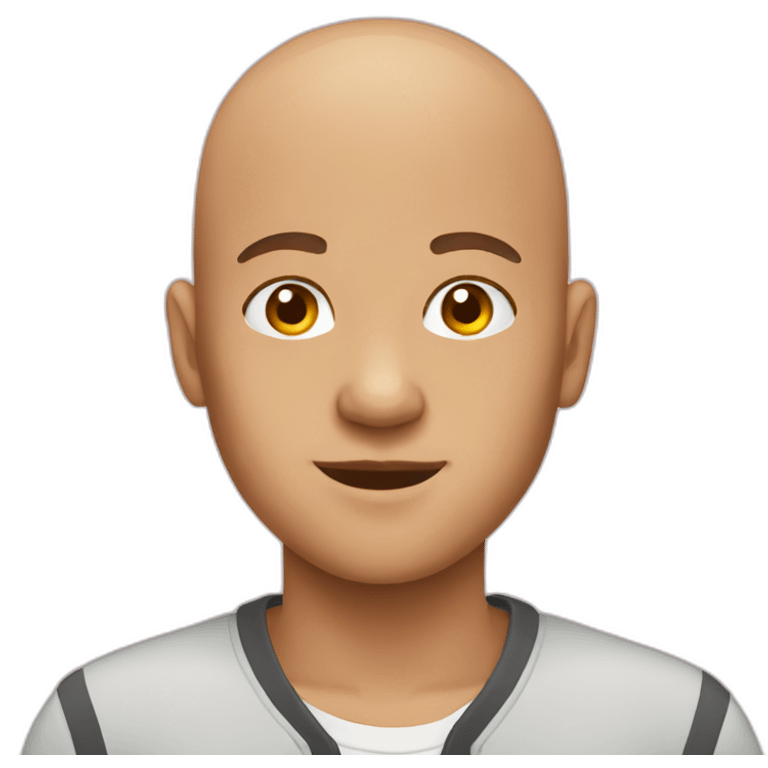 bald teenager emoji