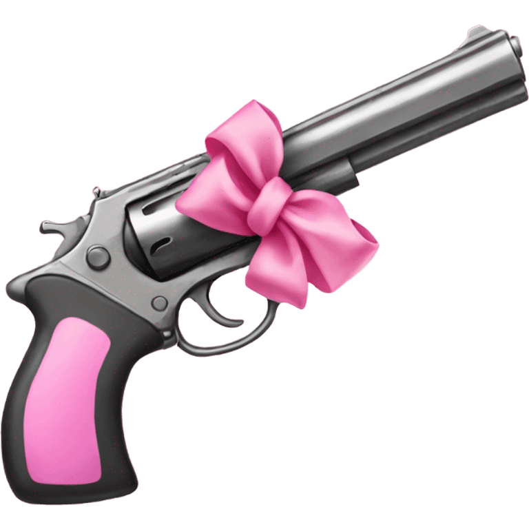 Gun with a pink bow emoji