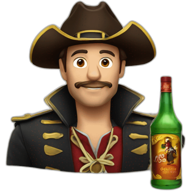 Man who drink bottle of captain Morgan emoji