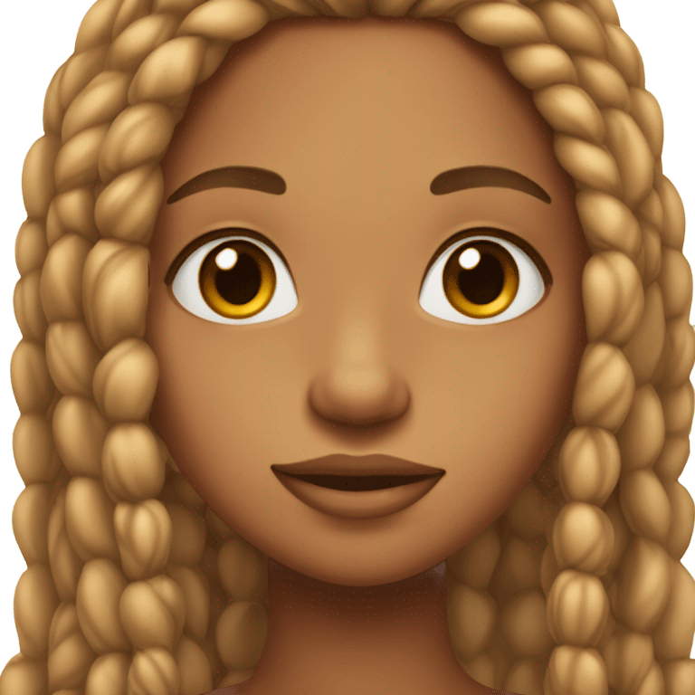 Caramel black skin girl with long braids , long lashes and nose piercings  emoji