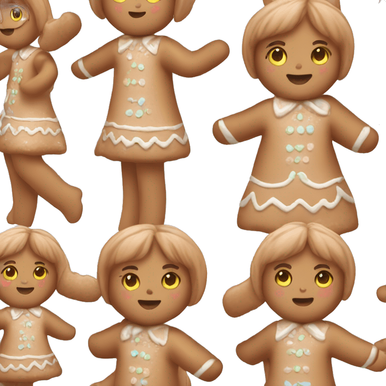 light pastel gingerbread girl emoji