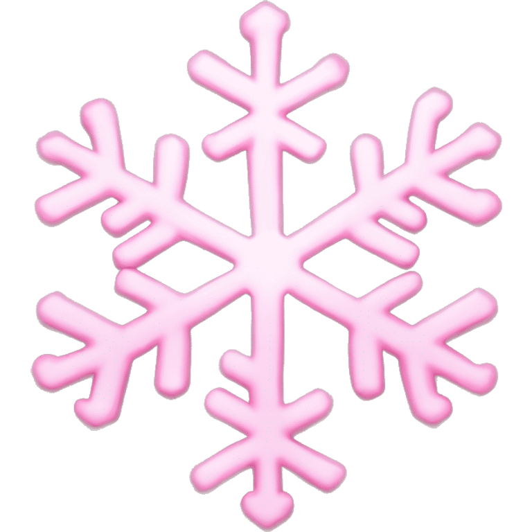 Snowflake made out of light pink hearts ￼ emoji