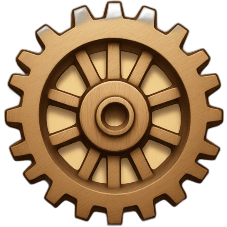 wooden cogwheel emoji