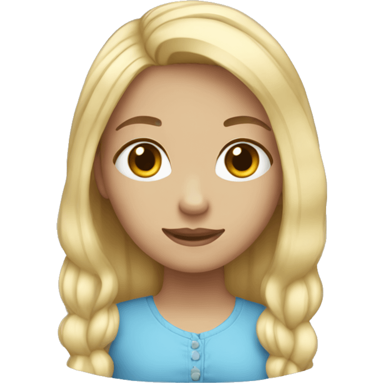 girl with blond hair blue eyes  emoji