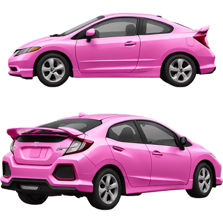 Pink honda civic car emoji