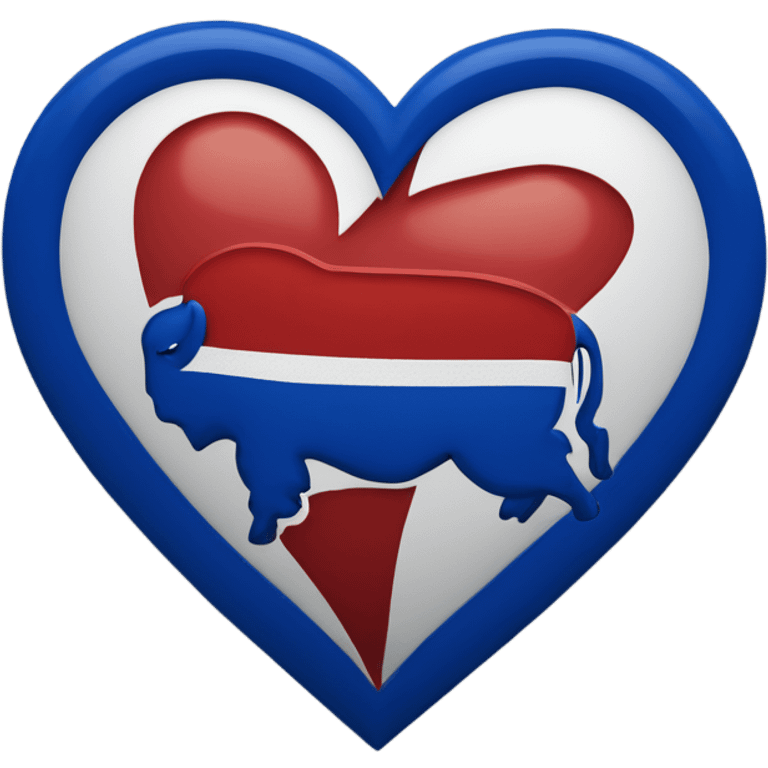 Buffalo bills blue red heart <3 emoji