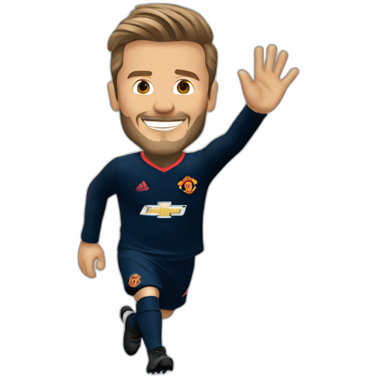 David beckham manchester united waving emoji