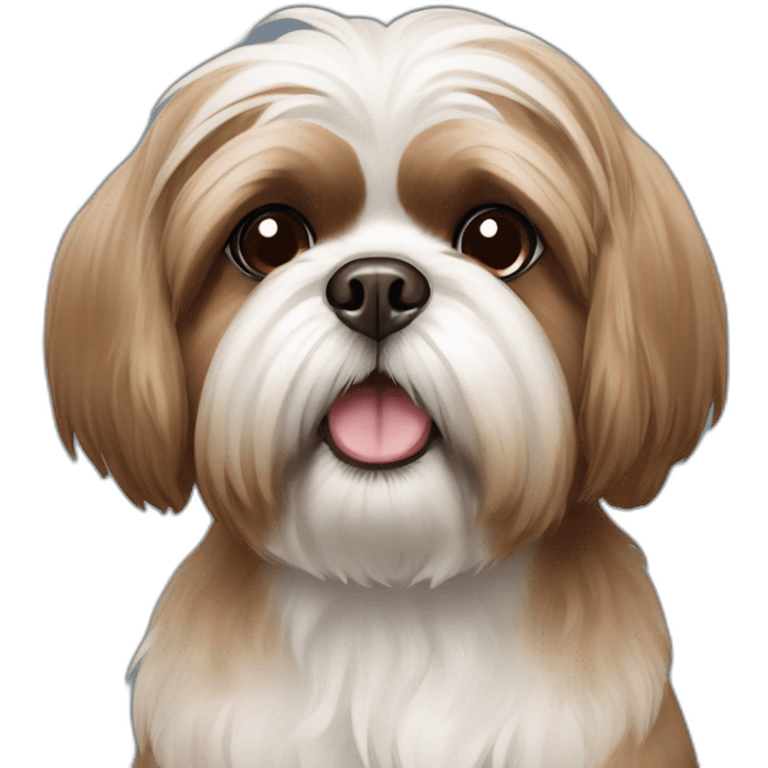 brown shih-tzu dog emoji