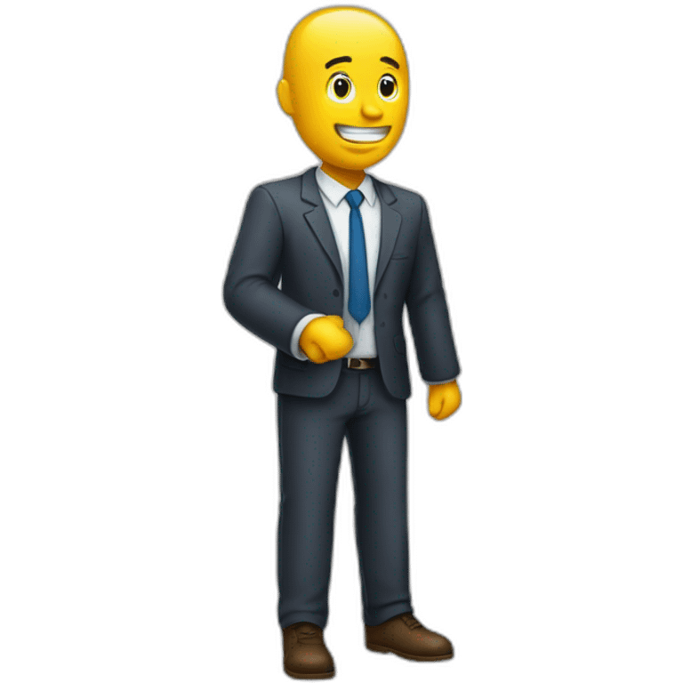 offfice employe shakings hands to boss emoji