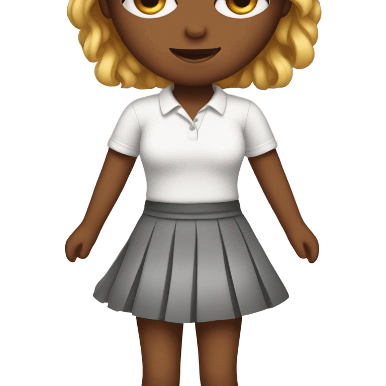 Girl wearing skirt emoji