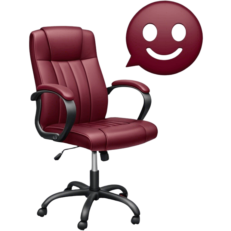 office chair Burgundy emoji