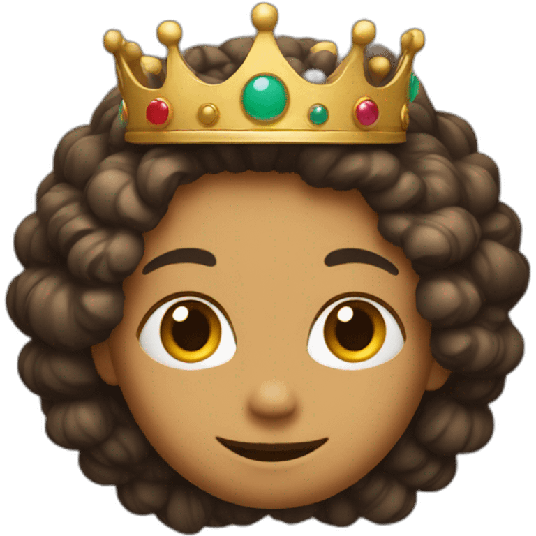 Chat avec une couronne emoji