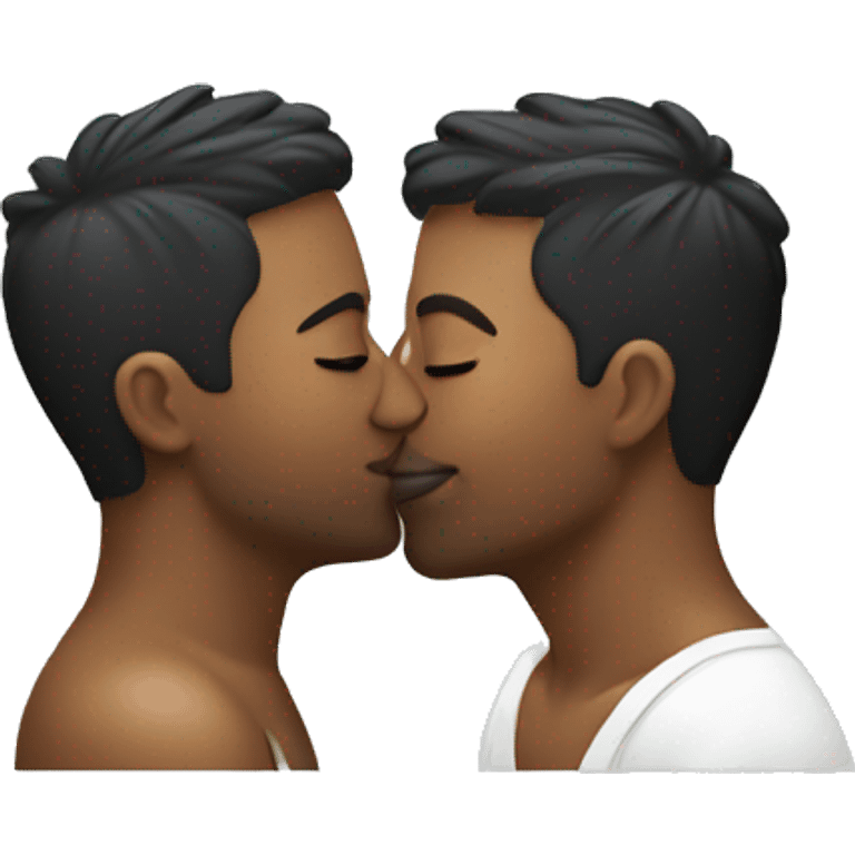 Gay men kissing emoji