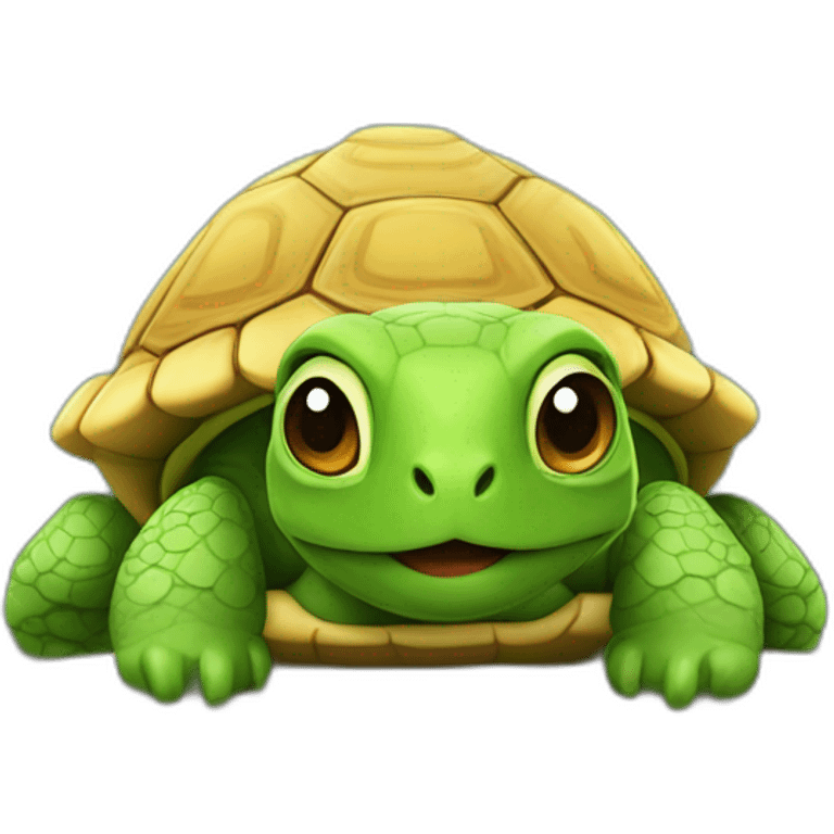 Tortue sur chat emoji