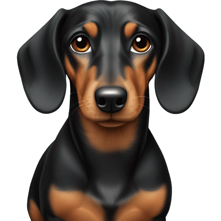 dachshund black and tan emoji