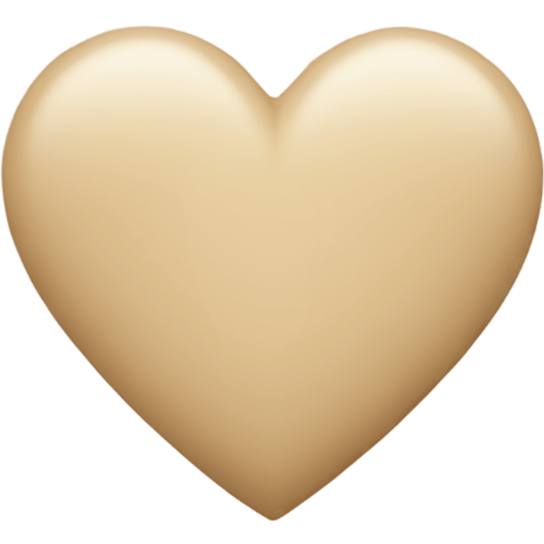 Beige heart emoji