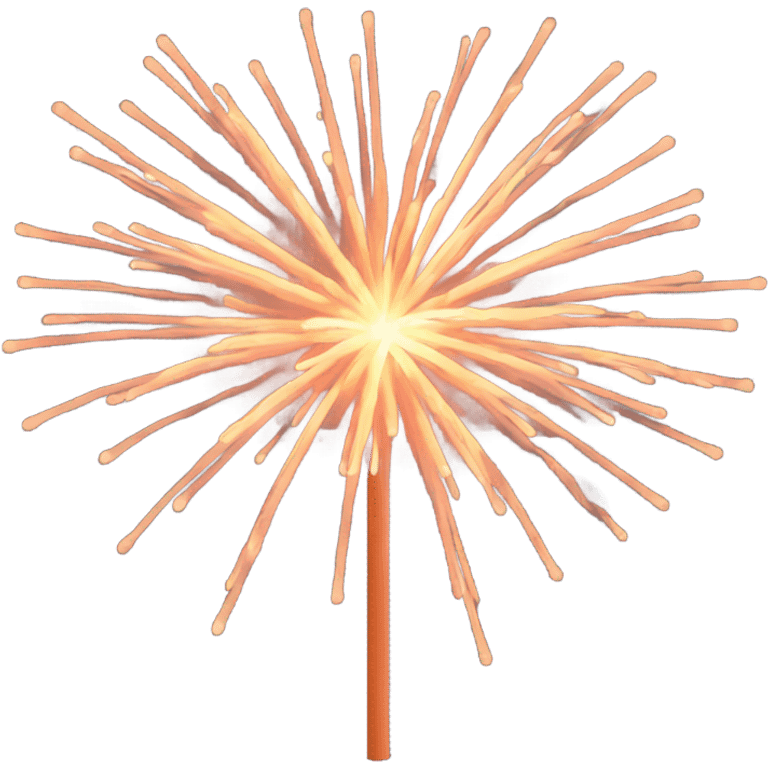 Peach colored firework emoji