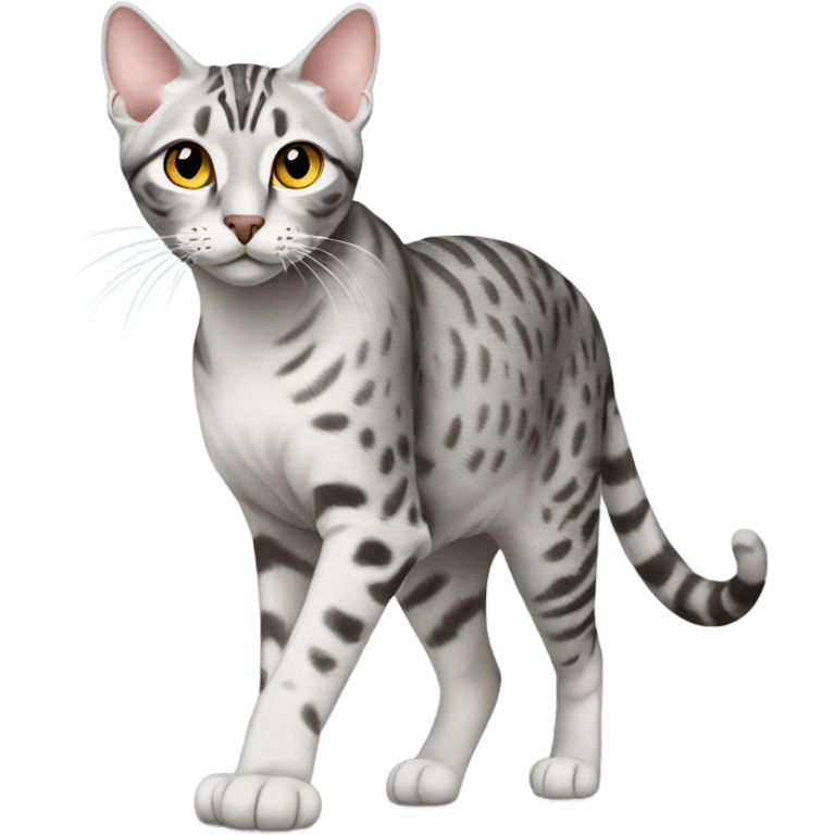 Egyptian Mau cat walking emoji