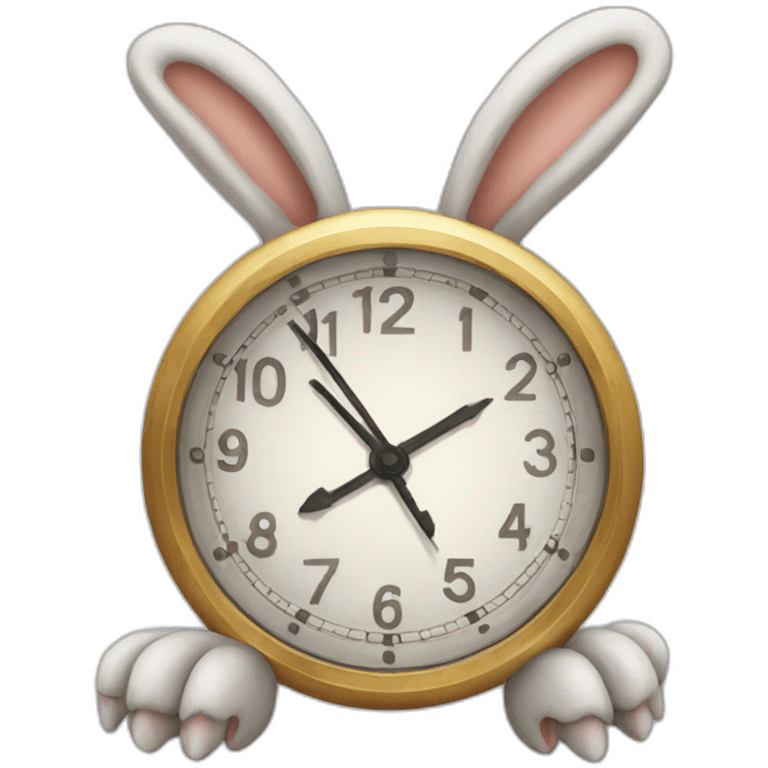 rabbit with a clock emoji