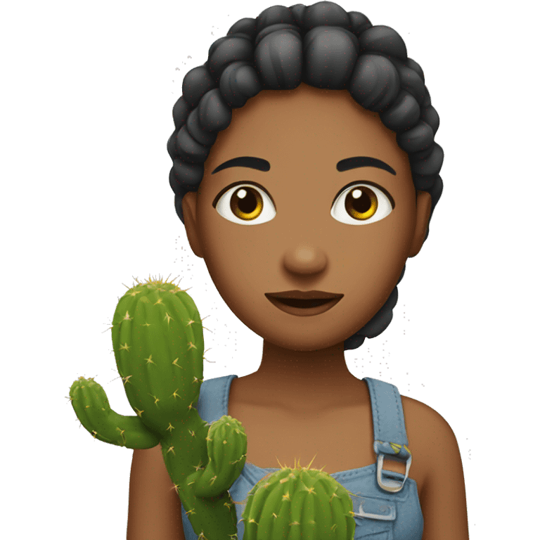 girl with cactus  emoji