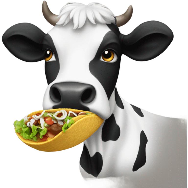 Cow eating taco  emoji