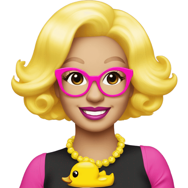 trixie mattel as a rubber duckie emoji