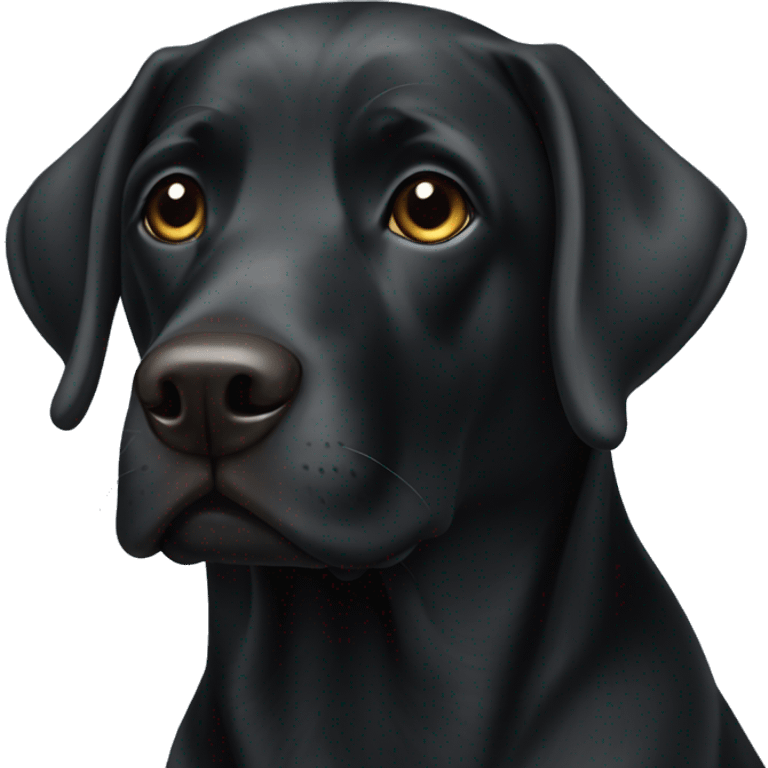 a black labrador  emoji