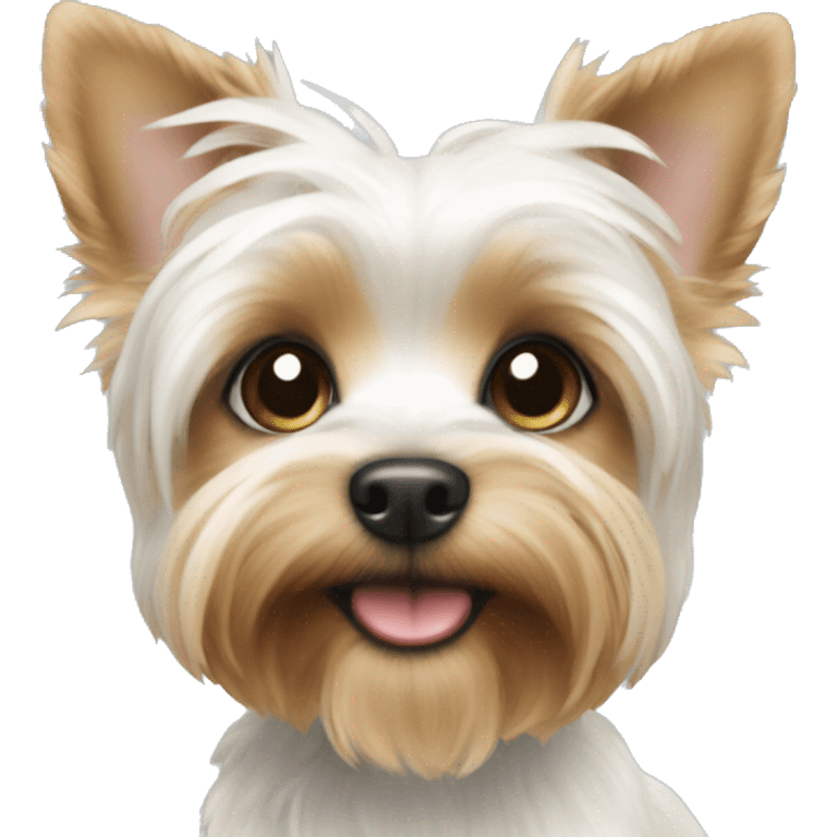 White yorkie puppy emoji