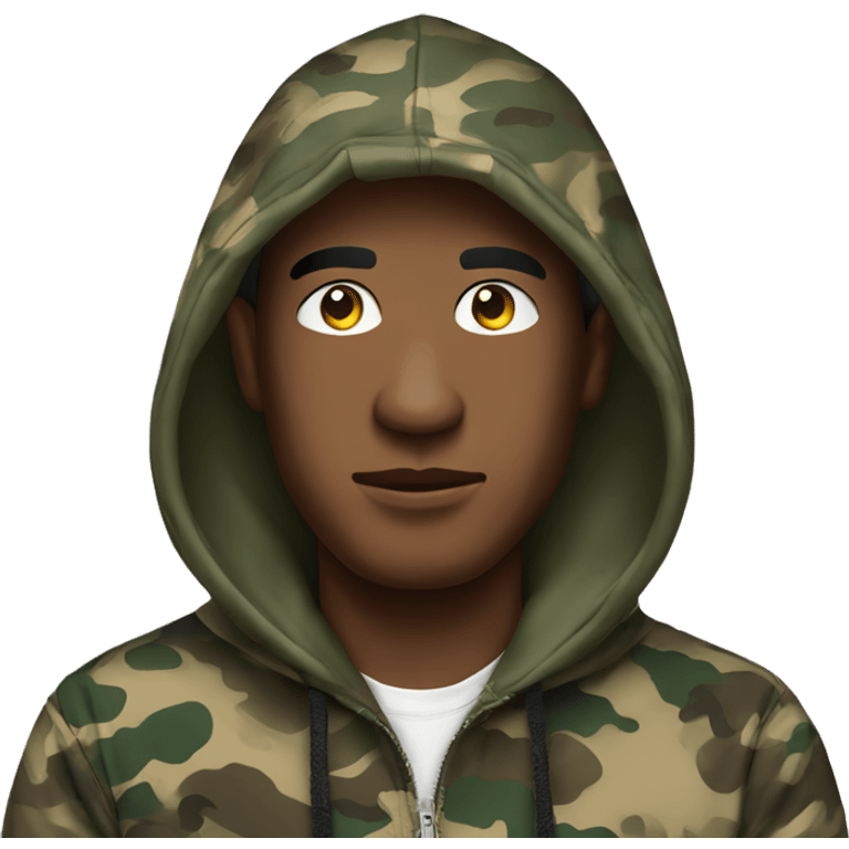 Man wears bape hoodie  emoji