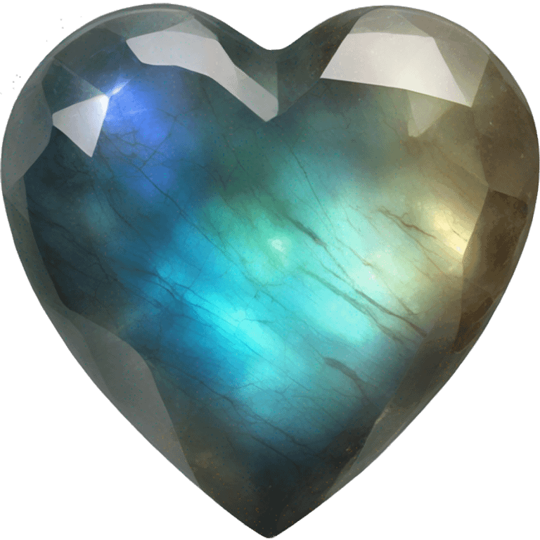 Labradorite crystal heart emoji