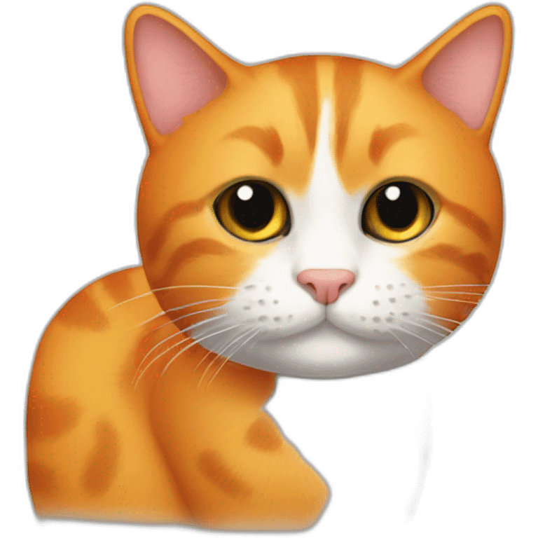 Orange cat with tiny black spots emoji