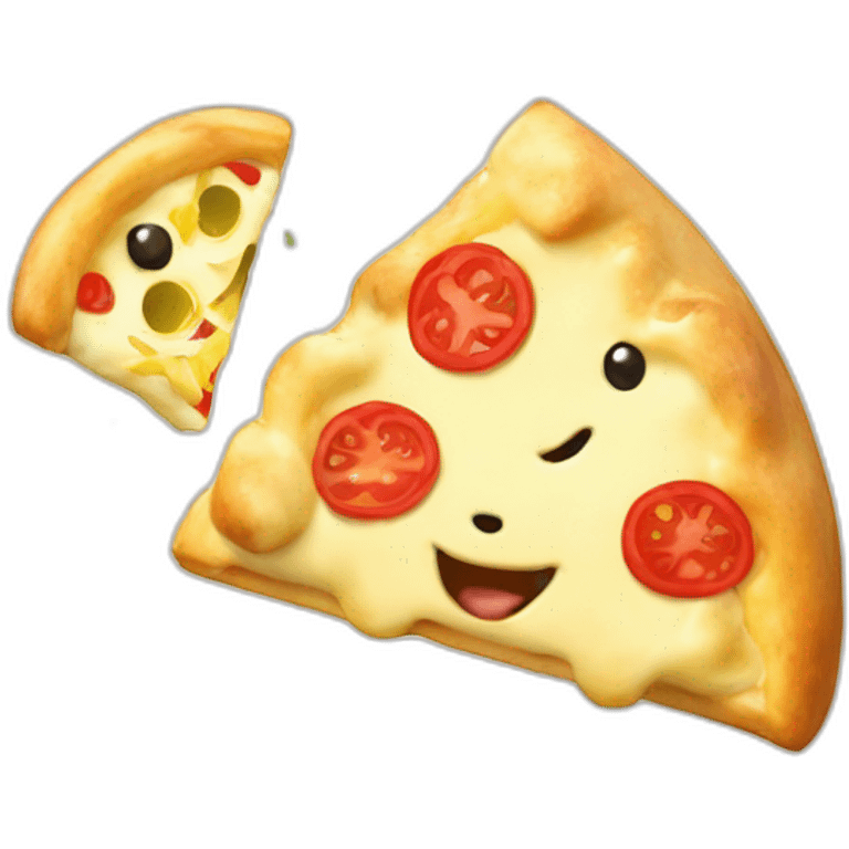 Togepi eating pasta and pizza emoji