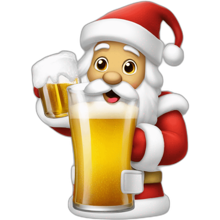 Santa-Claus-drink-beer emoji