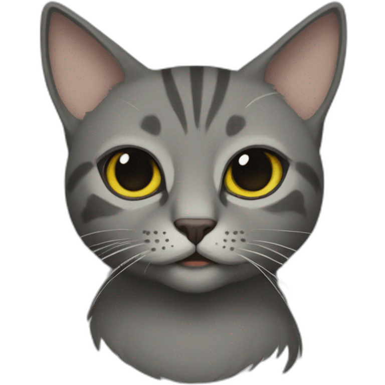 cute grey cat in the tv show true detective emoji