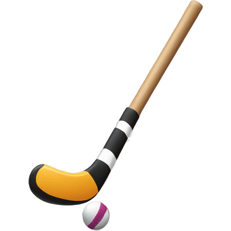 Field Hockey stick and ball emoji