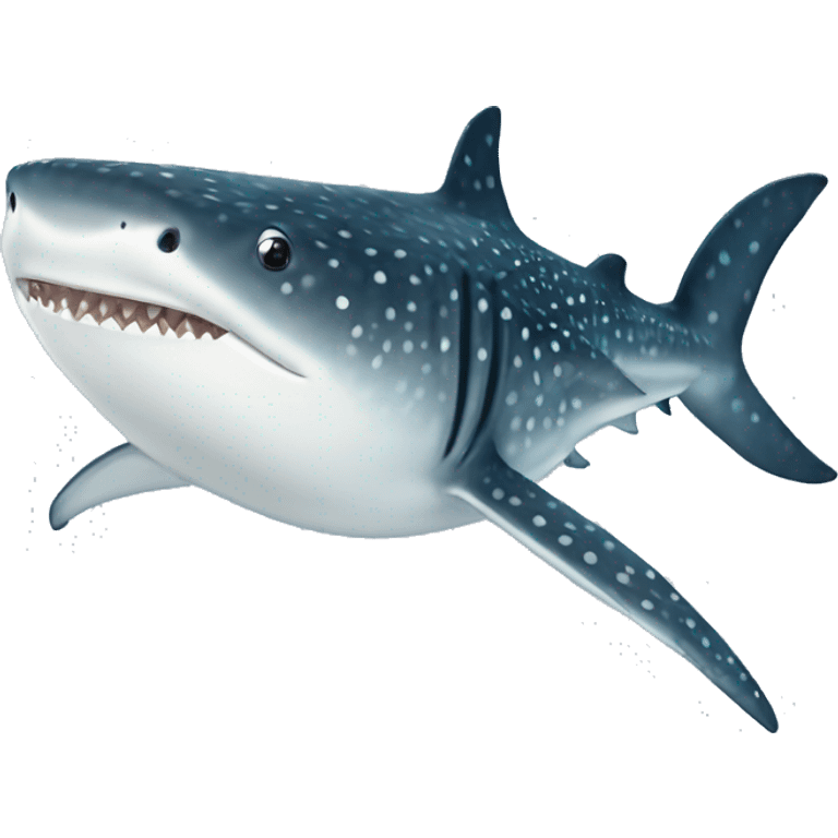 Whale shark with closed mouth and no teeth  emoji