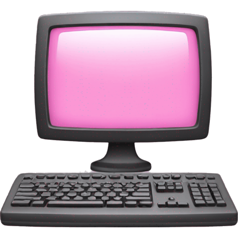 Pink computer emoji