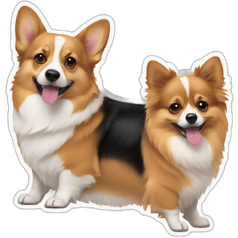 Corgi and Pomeranian emoji