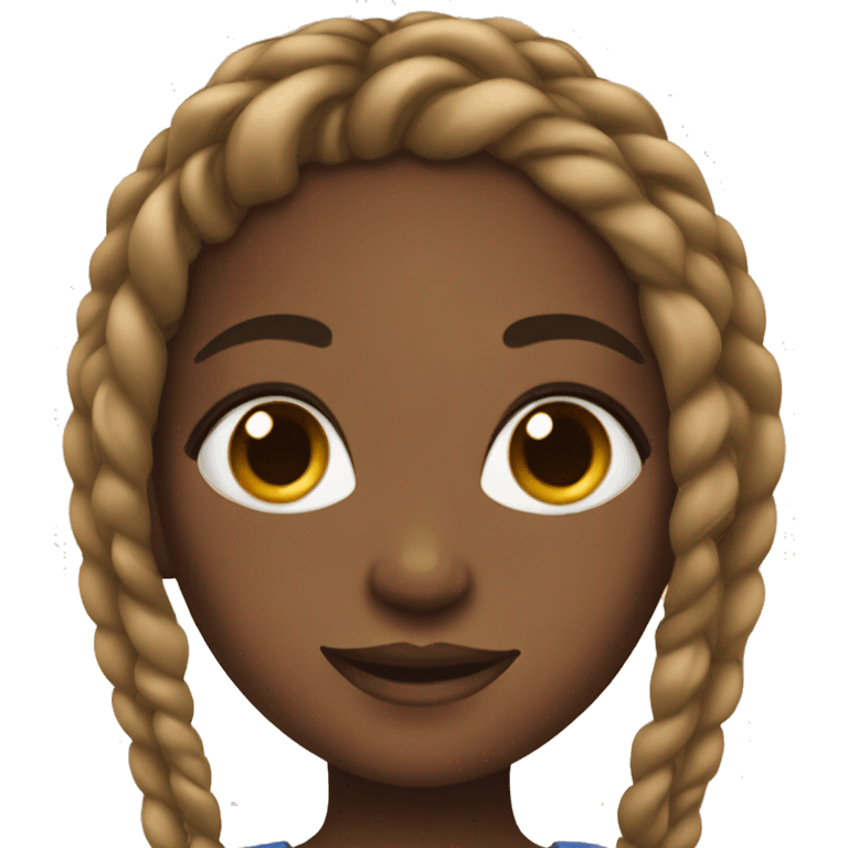 A pretty black girl with braids emoji