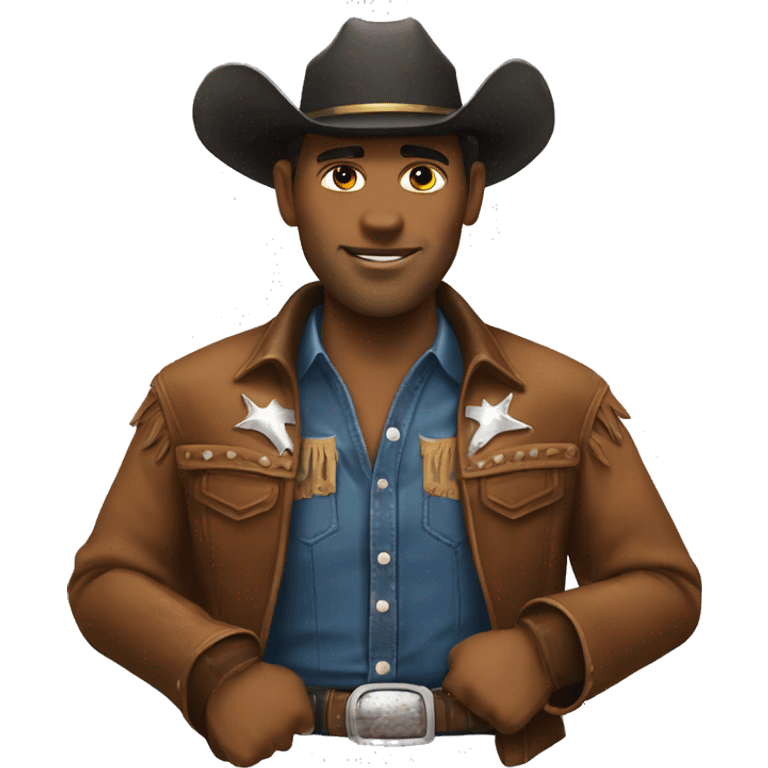 Realistic bull rider cowboy emoji