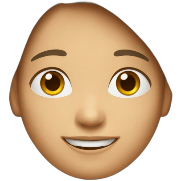 Smiling briwn hair woman emoji