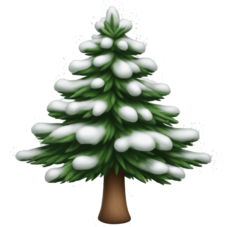  actual white fir christmas tree isolated.  emoji