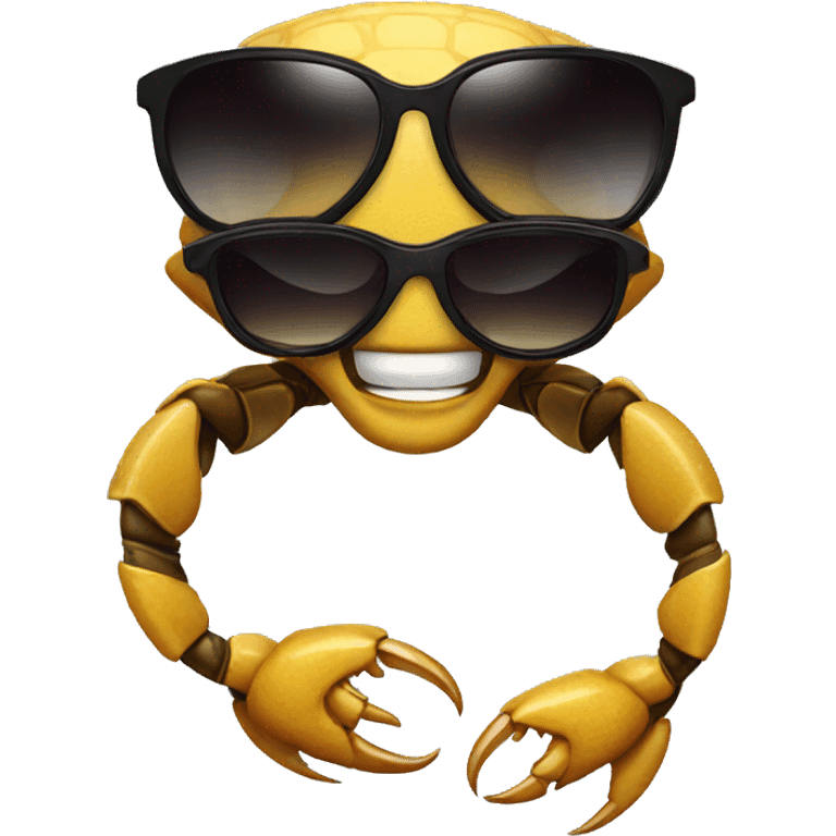 Scorpion with sunglasses emoji