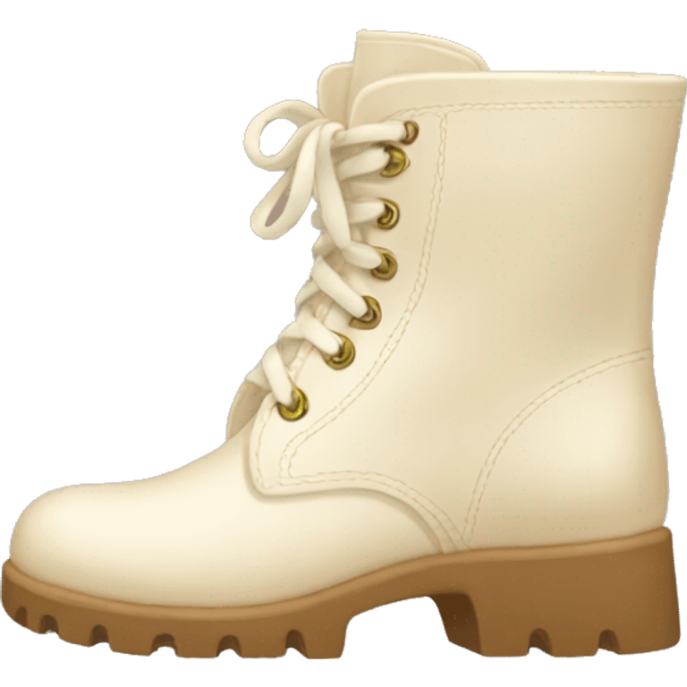 Cream colored boots emoji