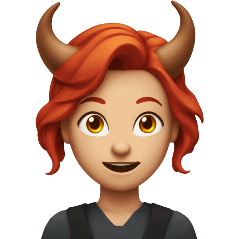 A female devil with red hair emoji