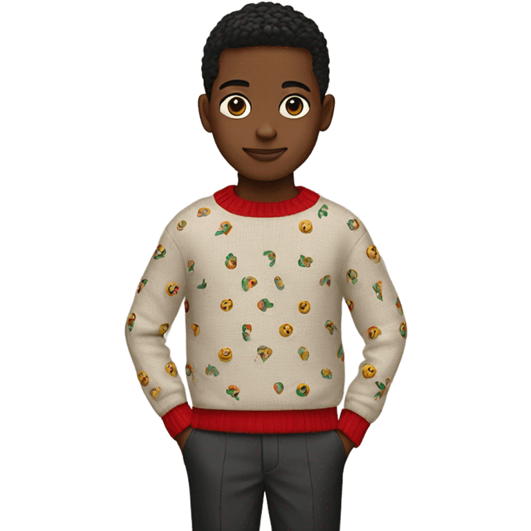 boy wearing a gucci sweater emoji