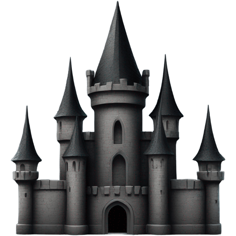 gothic castle in black emoji