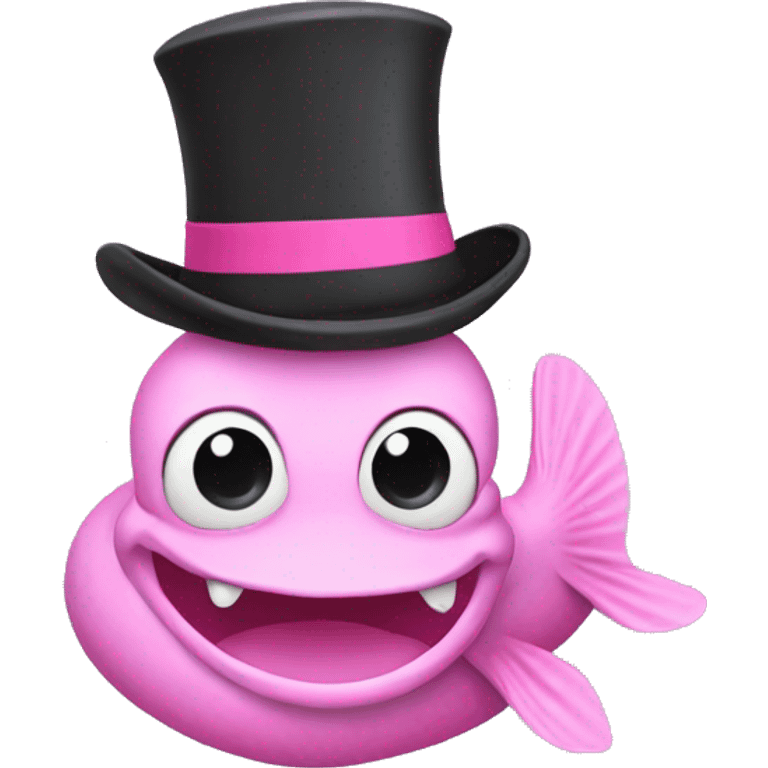 Eel with pink hat emoji